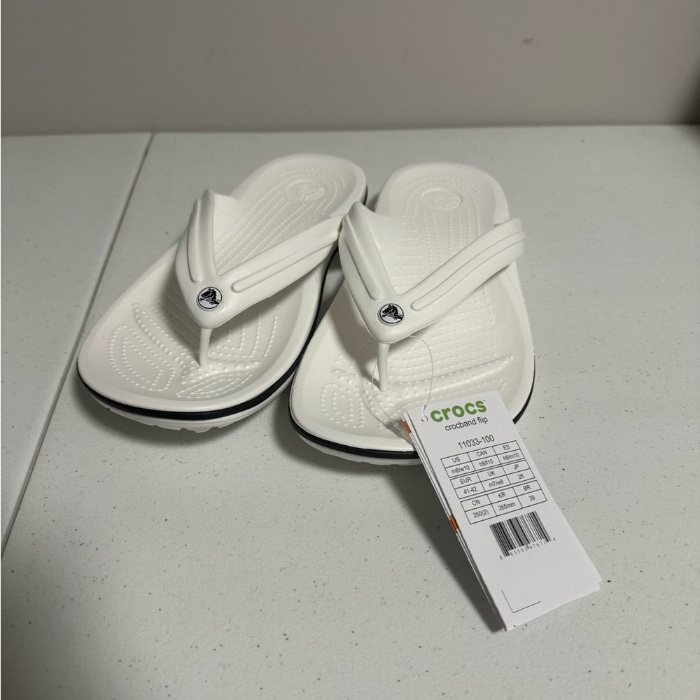 Crocs Men's and Women's Sandals - Crocband Flip Flops M8/W10